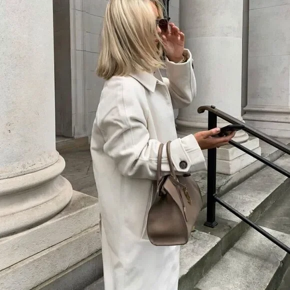 Collared coat H&M side pockets new - Picture 2 of 10